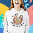 Skeleton Teacher I'll Just Wait Until It's Quiet Halloween Women Hoodie Gifts for Her