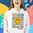Third Grade Vibes Retro Smile Back To School 3Rd Grade Team Women Hoodie Gifts for Her