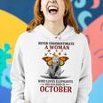 Never Underestimate A Woman Who Loves Elephants October Women Hoodie Gifts for Her