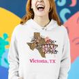 Victoria Tx Texas Boho Leopard Floral Souvenir Women Hoodie Gifts for Her