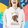 Vintage Retro Just A Girl Who Loves Horses Horseback Riding Women Hoodie Gifts for Her