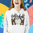 Volleyball Mom Leopard Funny Ball Mom Mothers Day Women Hoodie Gifts for Her