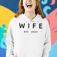 Wife Est 2023 Wedding Married Couple Matching Husband Wife Women Hoodie Gifts for Her
