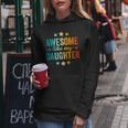 Awesome Like My Daughter Fathers Day Dad Vintage Women Hoodie Funny Gifts