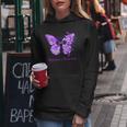 Butterfly Purple Faith Support Fight Alzheimers Awareness Women Hoodie Unique Gifts