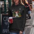 Cat Lovers Cute Eagean Cat Santa Hat Ugly Christmas Sweater Women Hoodie Funny Gifts