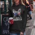 French Bulldog 4Th Of July Merica American Flag Women Hoodie Unique Gifts
