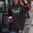 Funny Wine Glass Red White And Blue Firework Wine Funny Gifts Women Hoodie Unique Gifts