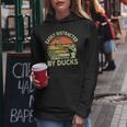 Hunting- Easily Distracted Ducks Hunter Dad Women Hoodie Unique Gifts