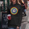 Rainbow Circle Football For Soccer Lover Best Sports Pride Women Hoodie Unique Gifts