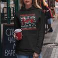 Santa Claus Riding Tractor Farmers Ugly Christmas Sweater Women Hoodie Funny Gifts