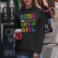 Sister Of The Birthday Girl Glows Retro 80S Party Women Hoodie Personalized Gifts