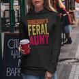 Somebodys Feral Aunt Groovy Aunty Women Aunts Funny Auntie Women Hoodie Unique Gifts