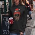 Sugar Skull Santa Hat Mexican Christmas Xmas Pj Women Hoodie Personalized Gifts