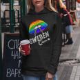 Sweden Queen Lgbtq Gay Pride Flag Lips Rainbow Swedish Women Hoodie Unique Gifts