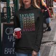 Taylor Girl First Name Boy Retro Personalized Groovy 80'S Women Hoodie Personalized Gifts