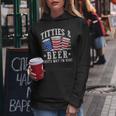 Titties & Beer Thats Why Im Here Red White And Blue Shots Women Hoodie Unique Gifts