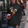 Turkey Face Girl Leopard Bow Thanksgiving Costume Turkey Women Hoodie Unique Gifts