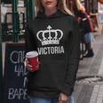 Victoria Name For Women - Queen Princess Crown Design Women Hoodie Unique Gifts