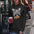 Xray Skeleton Rib Cage Burger Halloween Scary Face Hamburger Women Hoodie Unique Gifts
