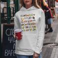 Abcs Learning Kindergarten Teacher Thanksgiving Alphabet Women Hoodie Personalized Gifts