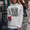 Bulldogs Football Game Day Print Mom Dad Black Women Hoodie Funny Gifts