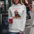 Christmas Rottweiler Dog Santa Hat Ugly Christmas Sweater Women Hoodie Unique Gifts