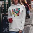 Jesus Loves You Retro Vintage Style Graphic Womens Women Hoodie Unique Gifts
