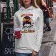 Just A Girl Who Loves Halloween Scary Messy Bun Costume Women Hoodie Unique Gifts