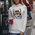Lgbt Gay Ally Cat Be Kind Rainbow Pride Flag Men Women Gift Women Hoodie Unique Gifts