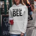 Pretend I'm A Bee Matching Costume Women Hoodie Funny Gifts