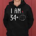 I Am 34 Plus 1 Middle Finger For A 35Th Birthday For Women Women Hoodie