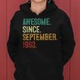 60 Year Old Awesome Since September 1963 60Th Birthday Women Hoodie