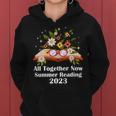 All Together Now Summer Reading 2023 Book And Flowers Women Hoodie