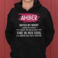 Amber Name Gift Amber Hated By Many Loved By Plenty Heart Her Sleeve Women Hoodie