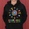 Around Globe Hispanic Flags Heritage Month Boys Girls Women Hoodie