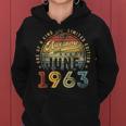 Awesome Since June 1963 Vintage 60Th Birthday Party Retro Women Hoodie