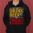 Beer Funny Bbq Chef Beer Smoked Meat Lover Gift Grilling Bbq Women Hoodie