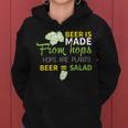 Beer Is From Hops Beer Equals Salad Alcoholic Party Women Hoodie