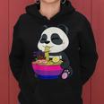 Bisexual Panda Eating Ramen Lgbt-Q Cute Subtle Bi Pride Flag Women Hoodie
