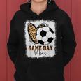 Bleached Soccer Game Day Vibes Soccer Mom Game Day Season Women Hoodie