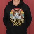 California Spangled Cat Mom Retro Cats Heartbeat Women Hoodie