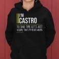 Castro Name Gift Im Castro Im Never Wrong Women Hoodie