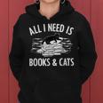 Cat Book For Men Women Novel Book Lovers Reading Librarian Reading Funny Designs Funny Gifts Women Hoodie