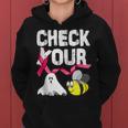 Check Your Boo Bees Breast Cancer Awareness Halloween Women Hoodie