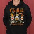 Chillin With My Gnomies Nurse Gnome Happy Thanksgiving Fall Women Hoodie