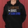 Coffee Dogs Scuba Diving Women Hoodie