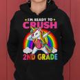 Crush 2Nd Grade Dabbing Unicorn Back To School Girls Gift Women Hoodie