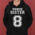 Custom Proud Volleyball Sister Number 8 Personalized Women Women Hoodie