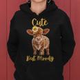 Cute Cow-Moody Cow Lovers Farm Cowgirl Baby Cow An Sunflower Women Hoodie